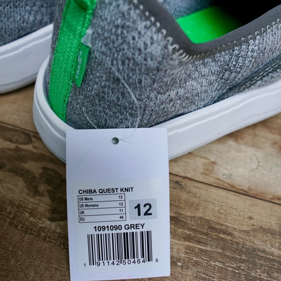 Sanuk Chiba Quest Knit Grey Men’s Slip-On Shoes - Picture 15 of 16